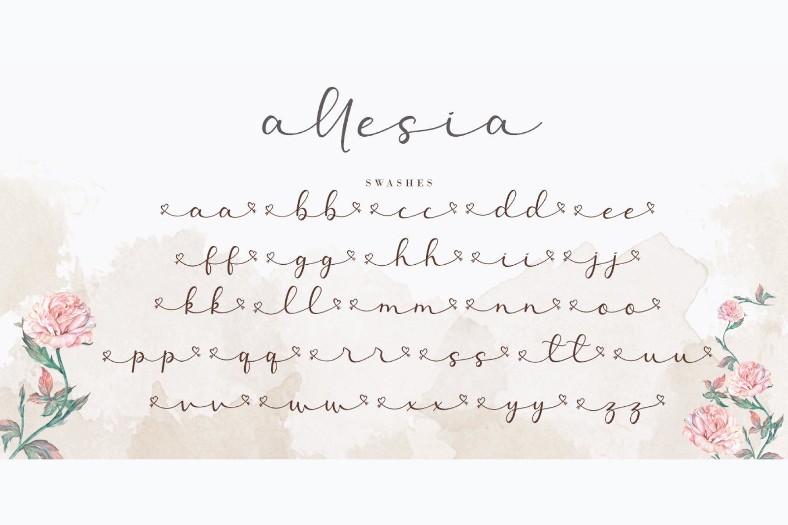 Allesia gorgeous handwritten font wedding font