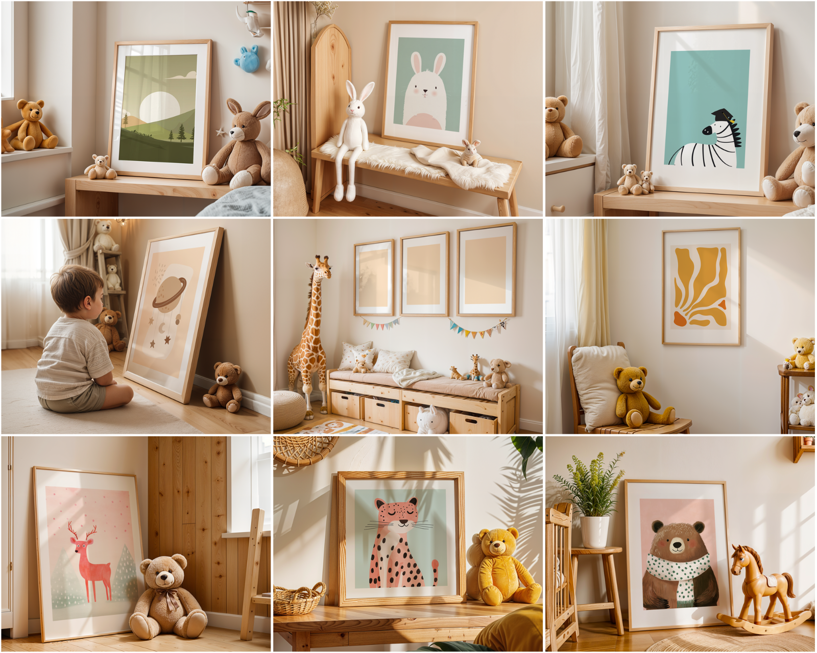 Nursery Frame Mockup Bundle: 30 PSD Files, Wall Art Mockups (Digital Download)