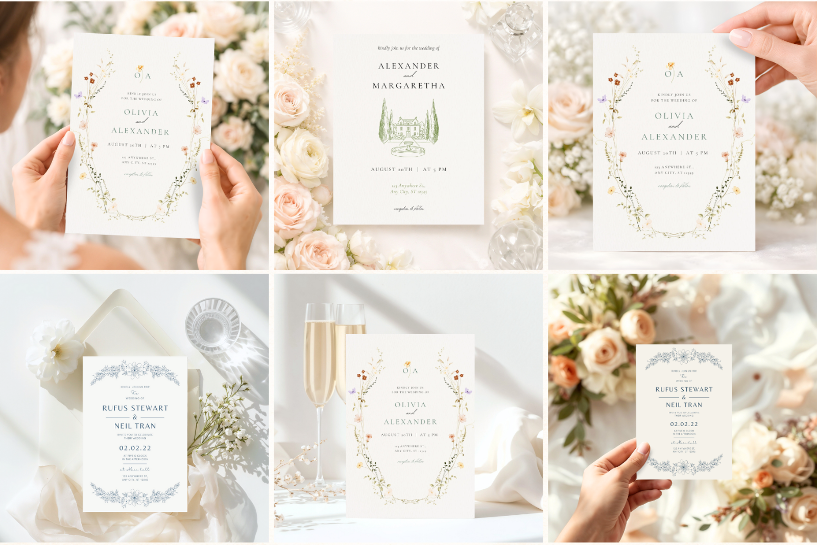 Wedding Invitation Canva Mockups