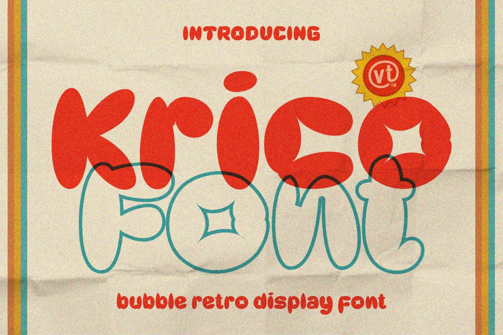 KRICO-Retro Bubble Font