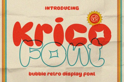 KRICO-Retro Bubble Font