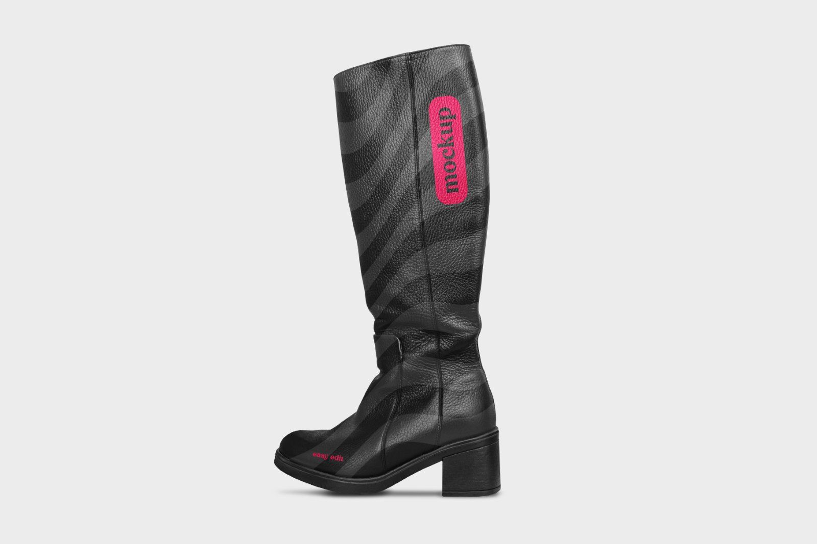 Women’s High-Knee Boot Mockup Psd