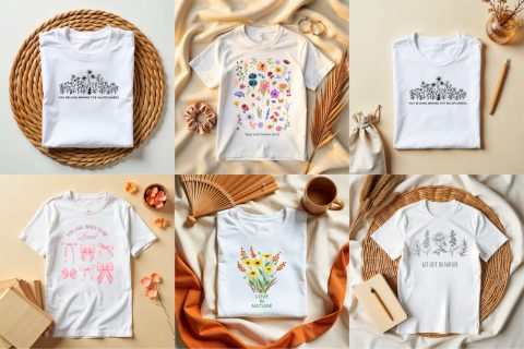 T-Shirt Mockup Bundle Canva Editable