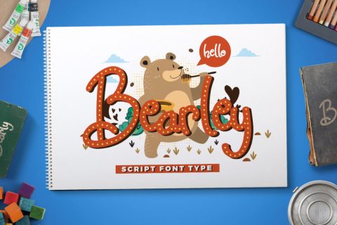 Bearley typeface handwritting font