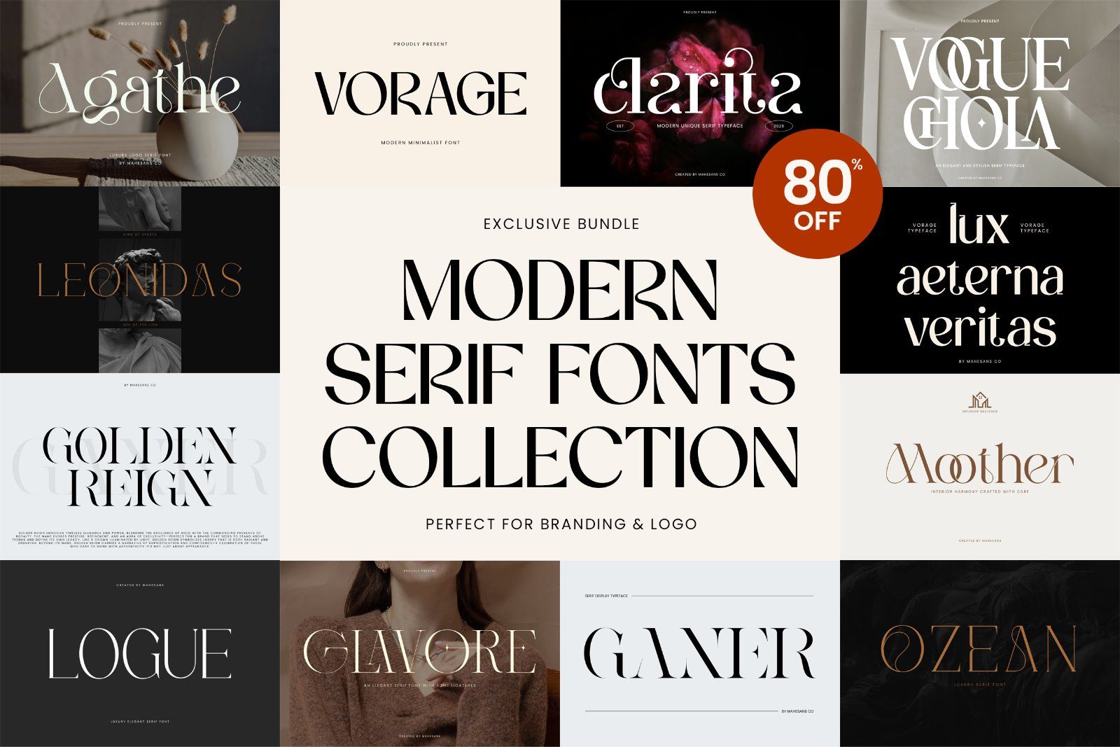 Modern Serif Fonts Bundle Collection