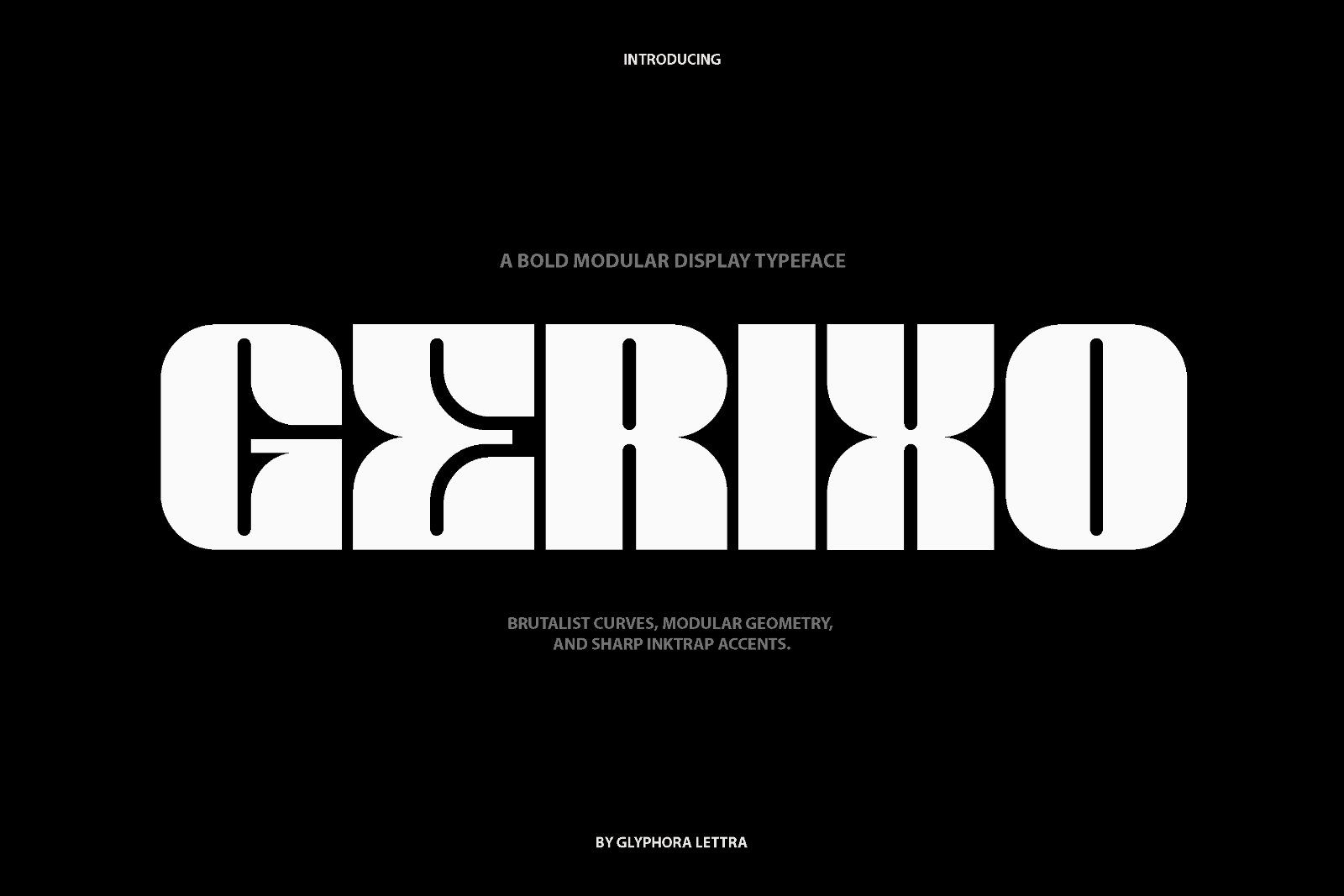 Gerixo - Bold Display Sans Serif