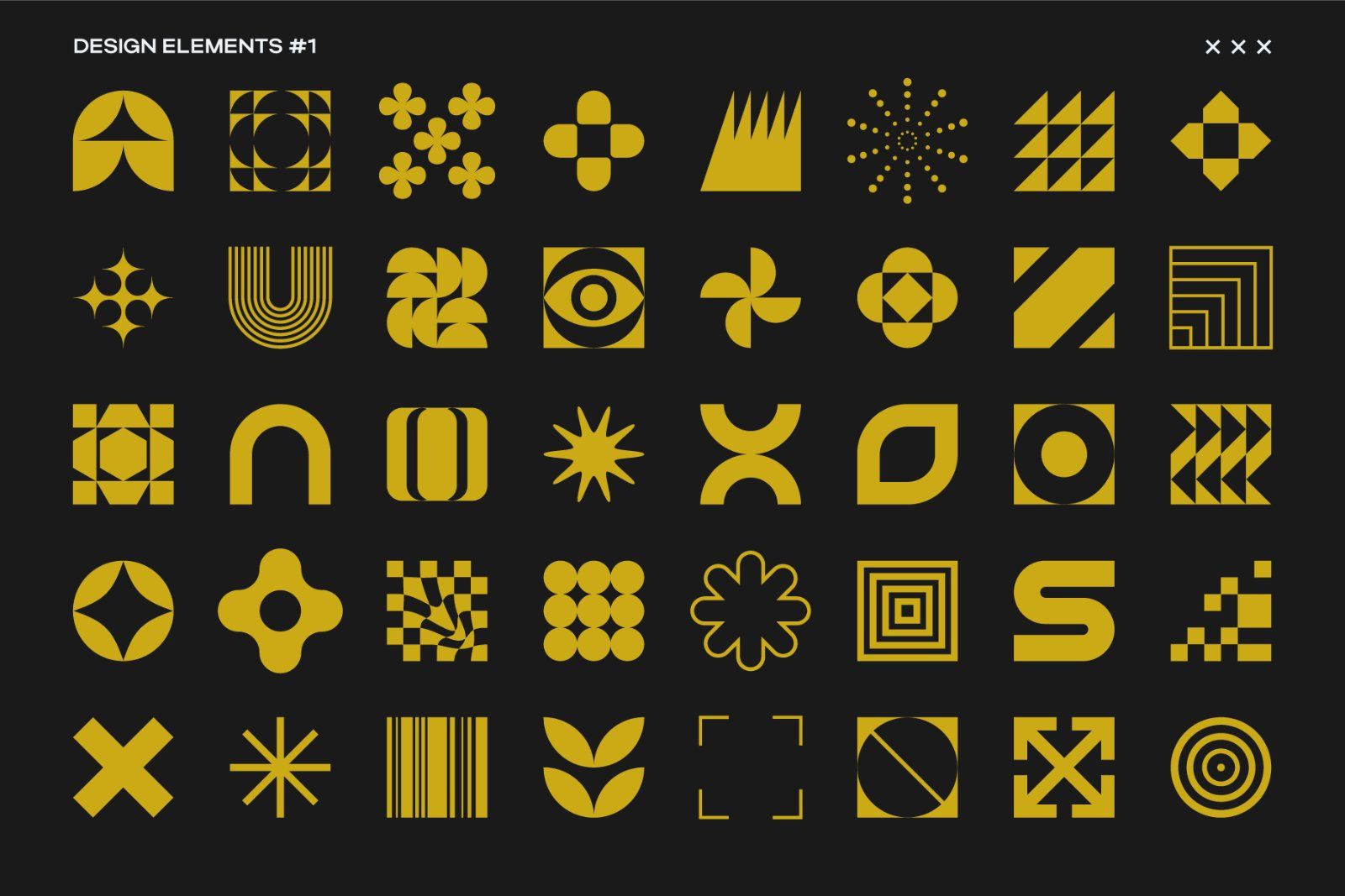 Brutalist Blocks Vector Pack