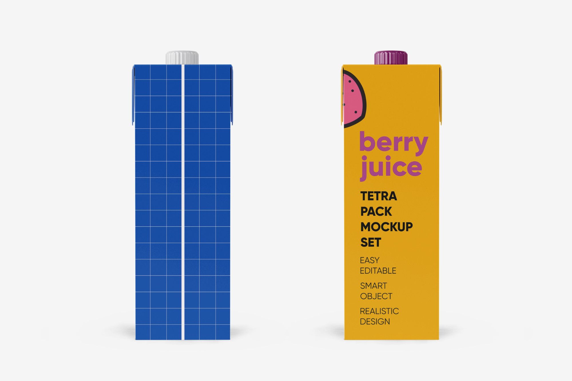Tetra Pack Juice & Milk Box Mockup Set