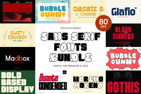 Sans Serif Fonts Bundle - Bold, Playful, Retro & Modern Typeface