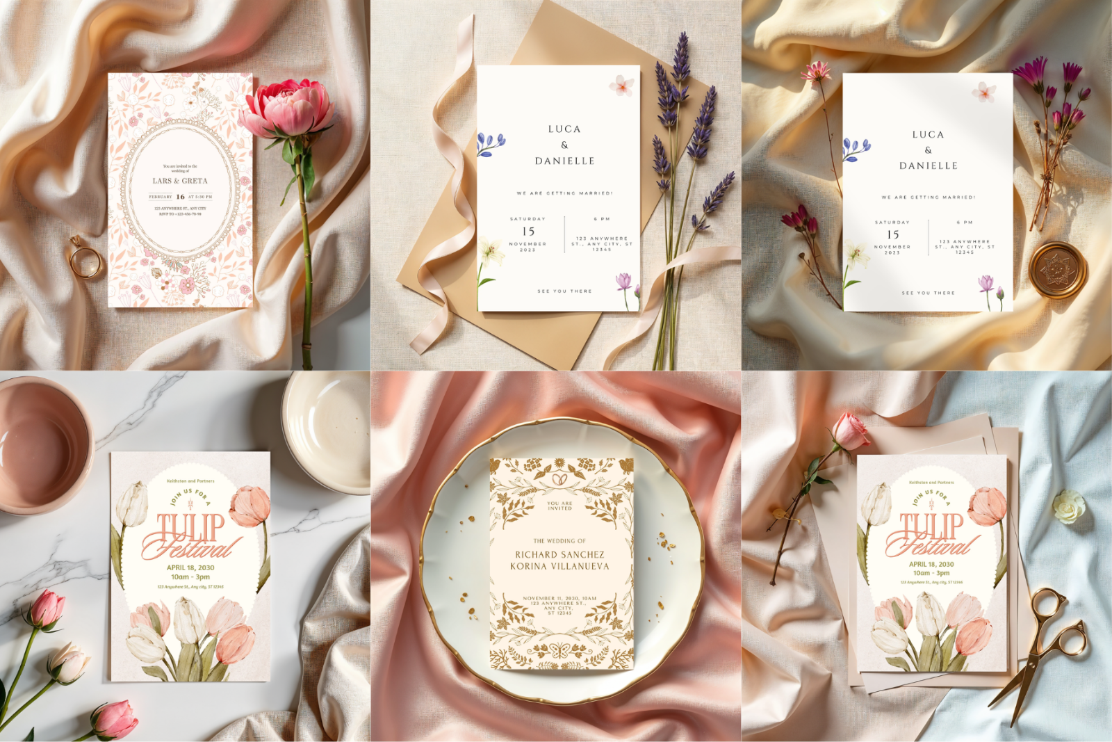 45 Invitation Card Mockups for Canva