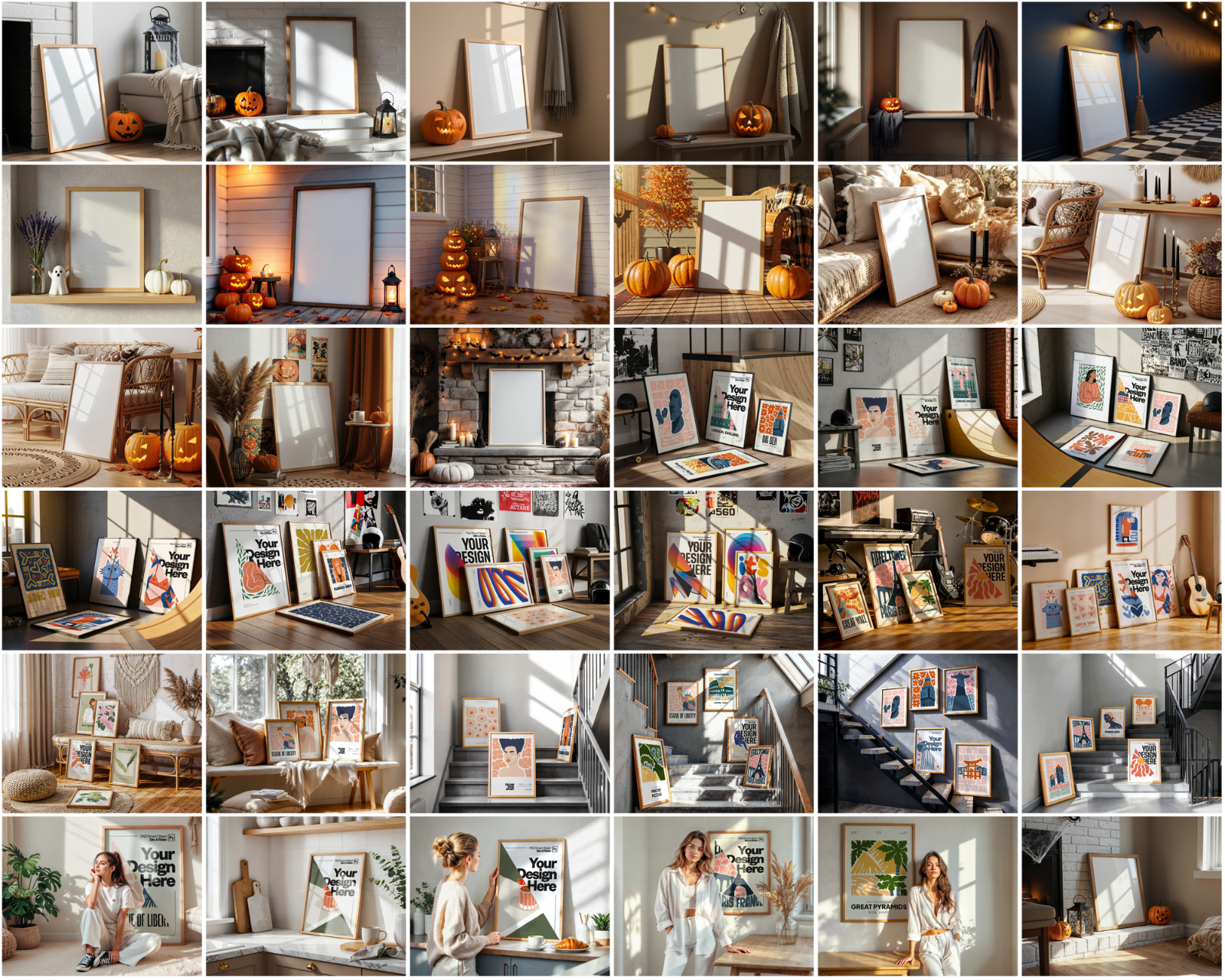 700 Frame Mockup Mega Bundle: Wall Art & Poster Display (PSD Digital Download)