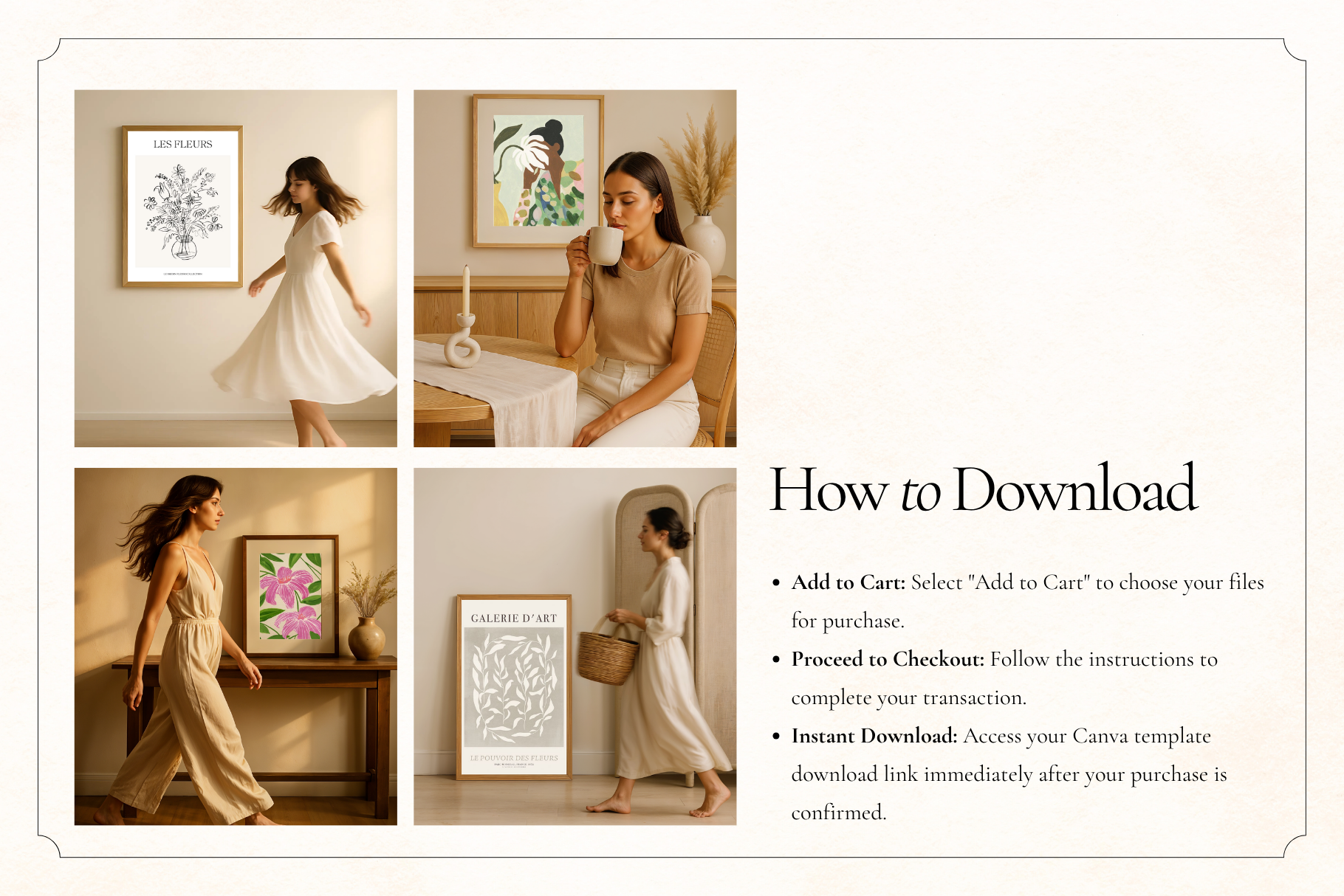 50 Frame Mockups for Canva