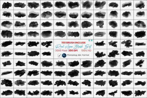 Realistic Watercolor Photoshop Brushes