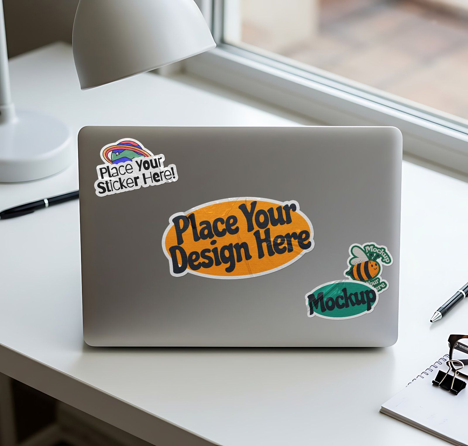 20 Premium Sticker Mockup Collection