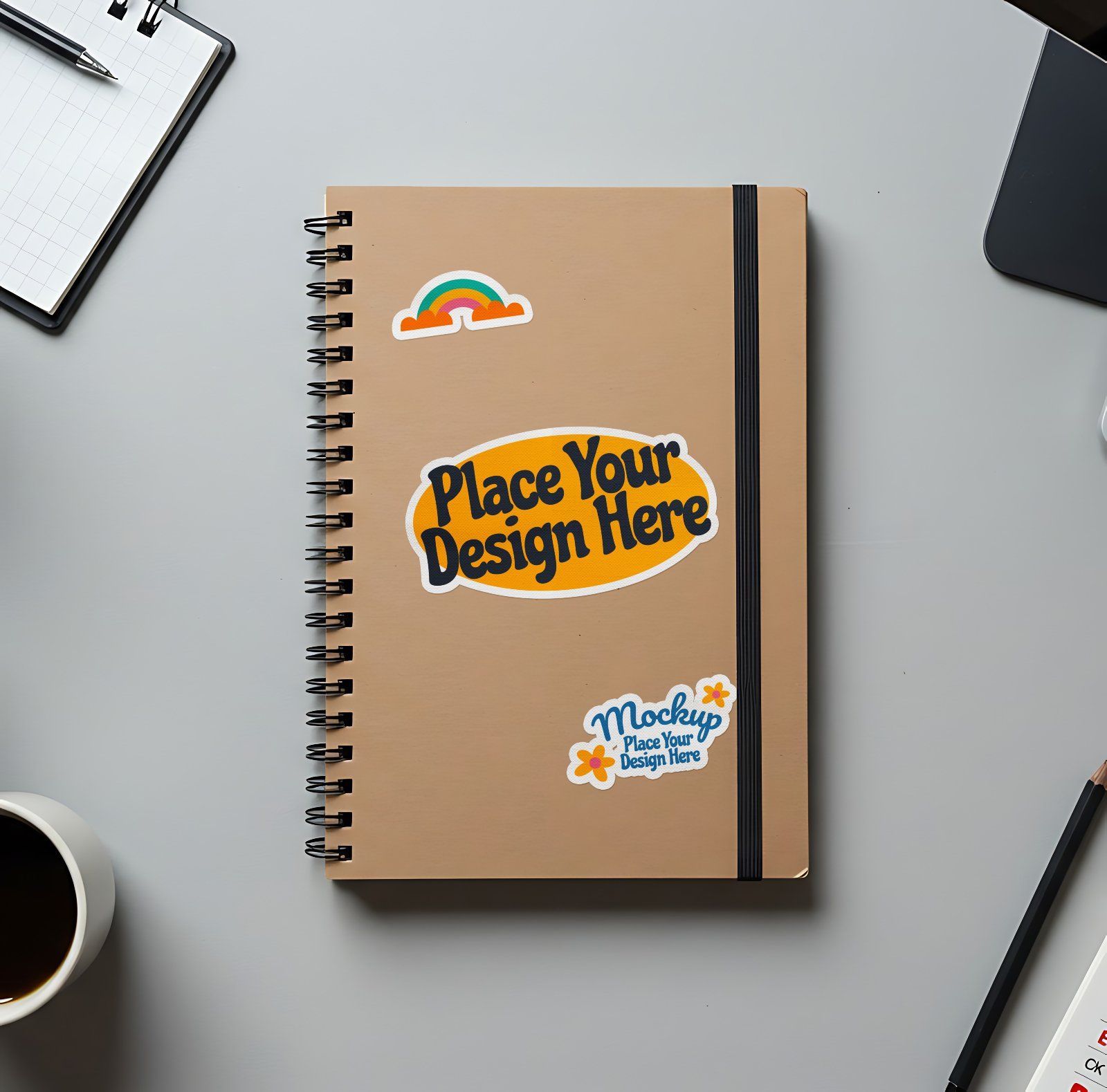 20 Premium Sticker Mockup Collection