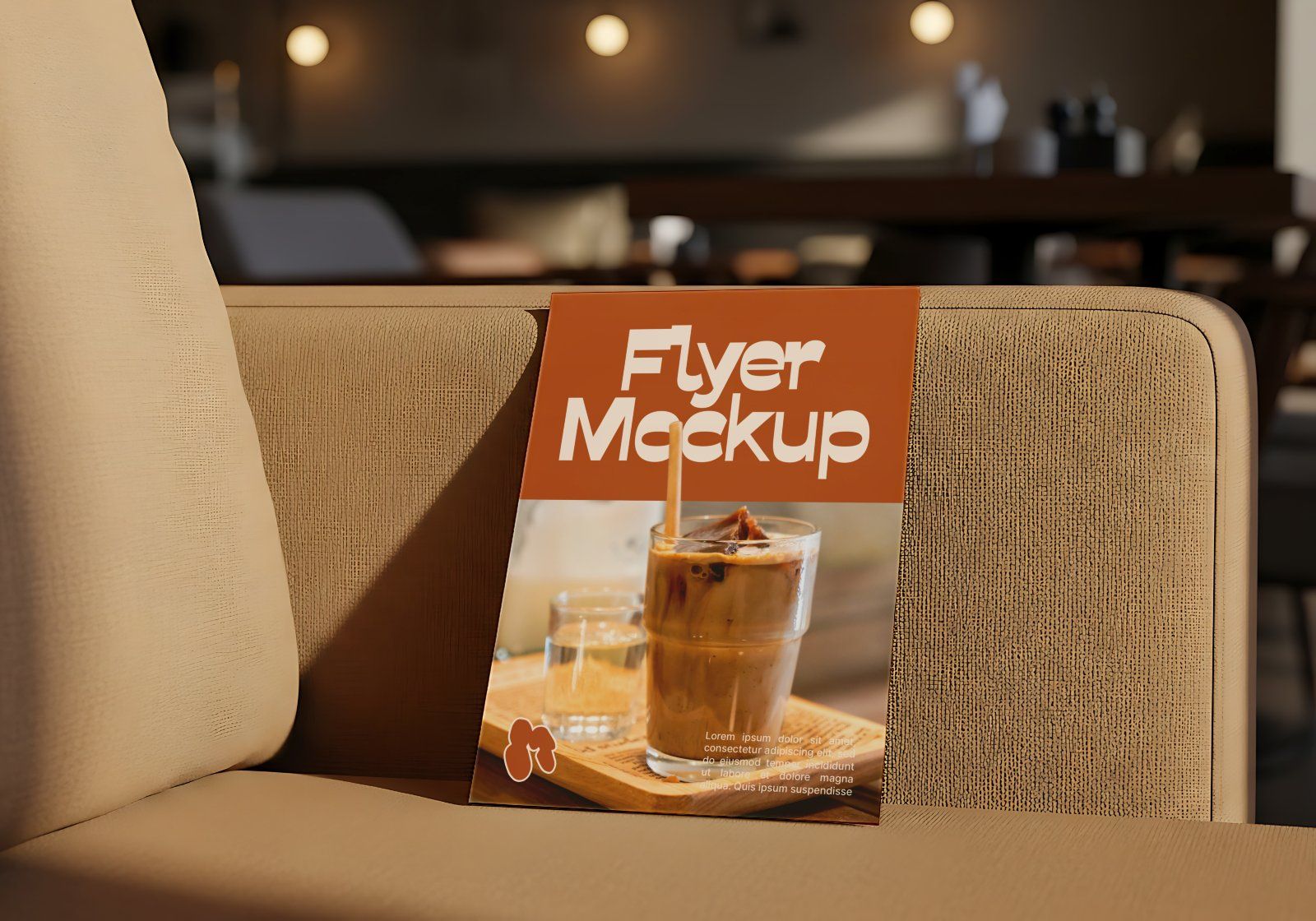 Premium Branding Brown Cafe Mockup