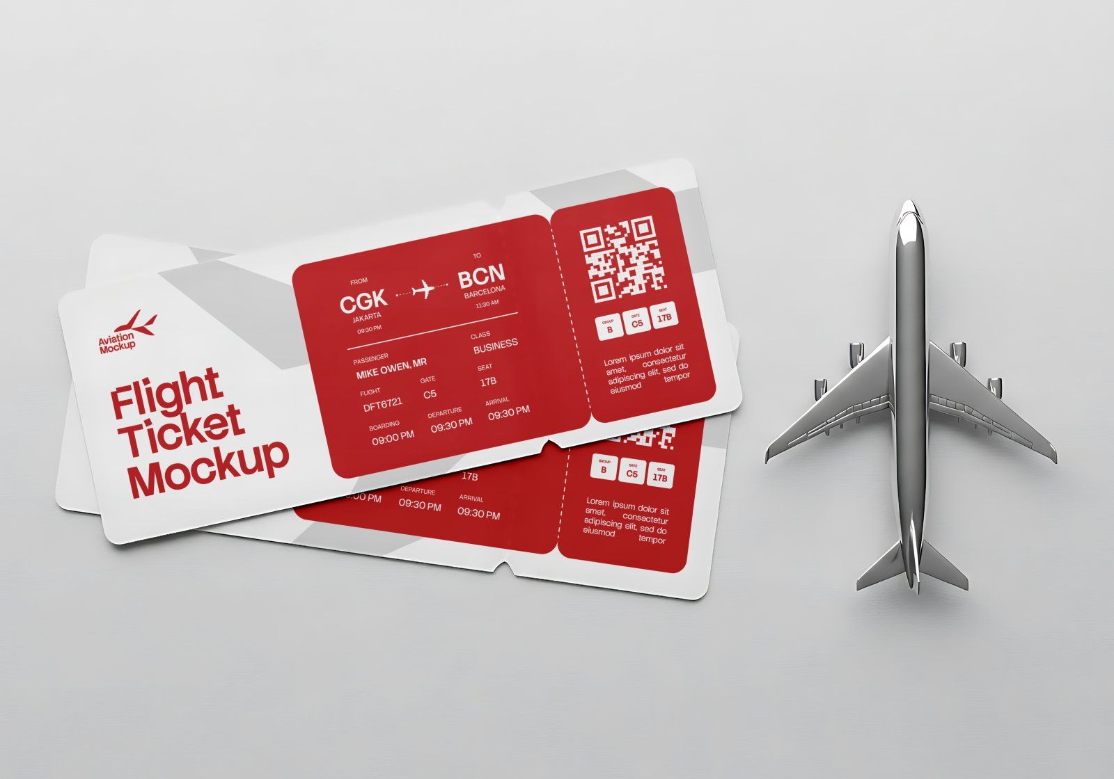 Premium Branding Aviation Mockup