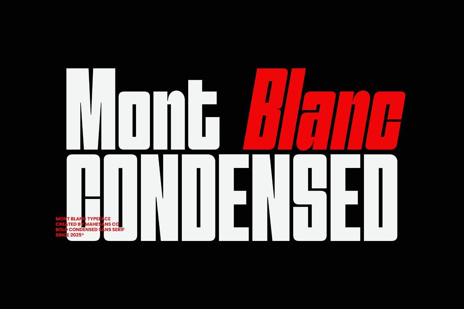 Mont Blanc - Condensed Sans Serif