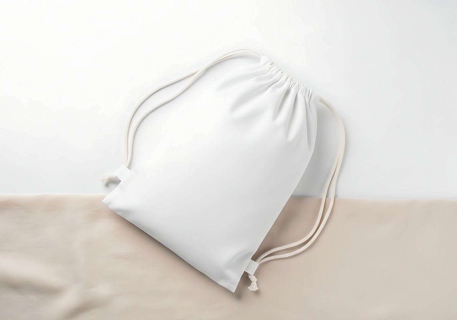 Drawstring Bag Mockup – Realistic PSD Template for Merchandise Branding