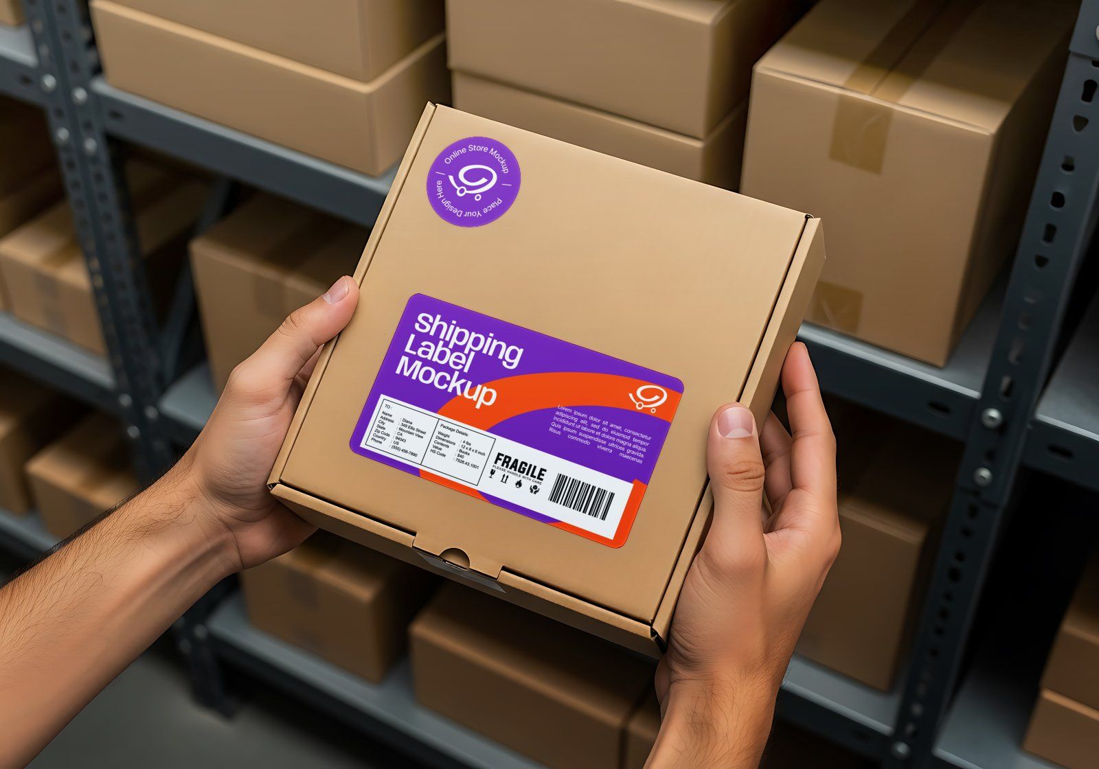 Premium E Commerce Warehouse Mockup