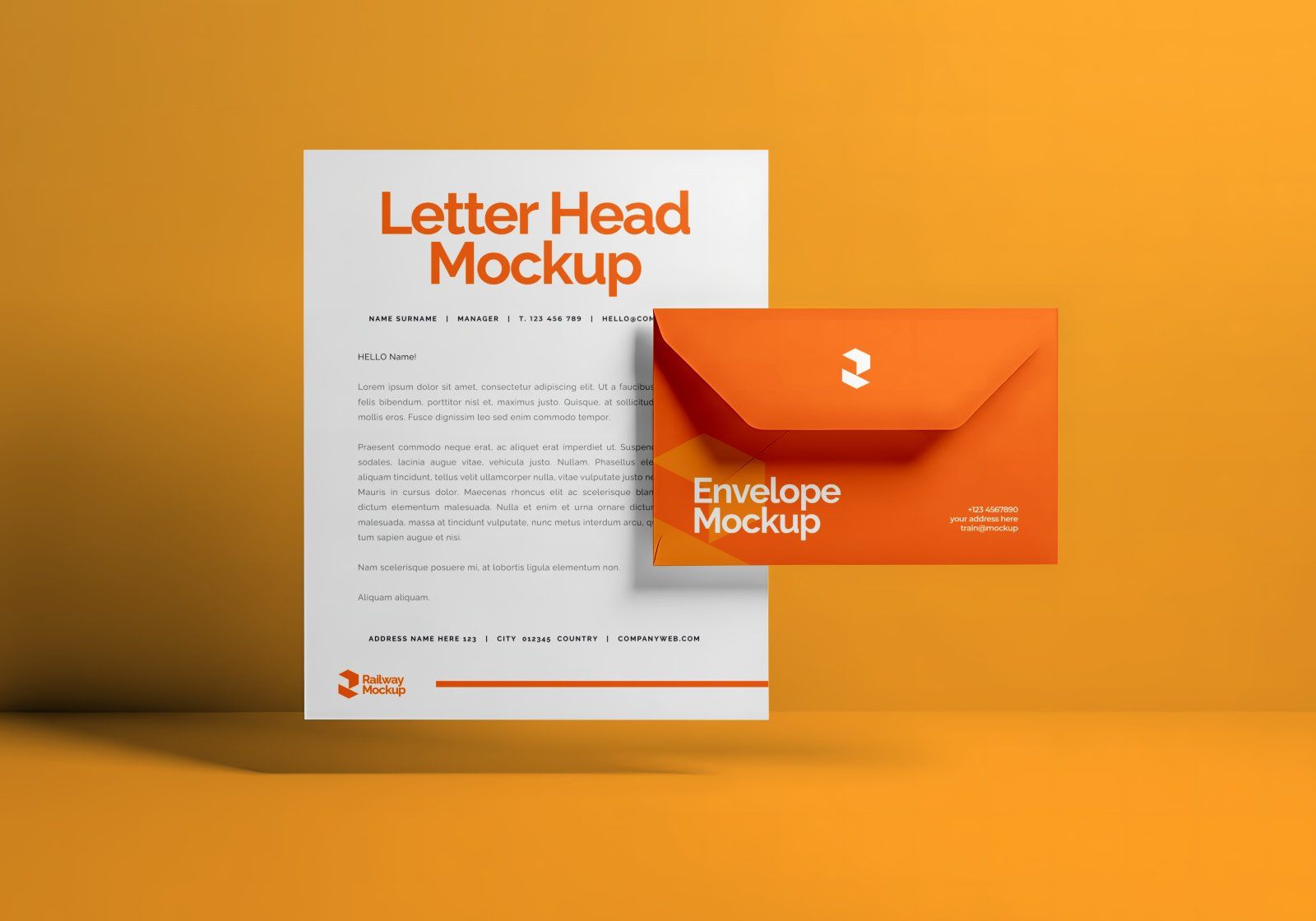 Premium Branding Electric Train Mockup