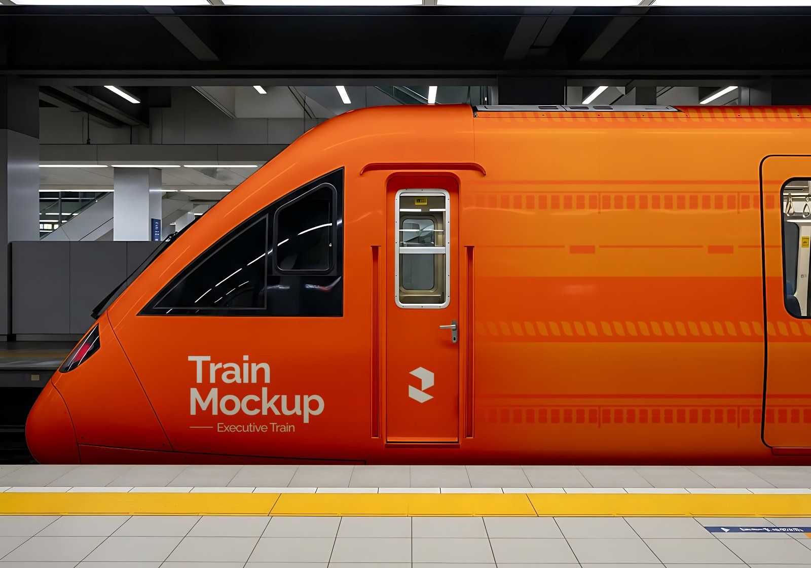 Premium Branding Electric Train Mockup