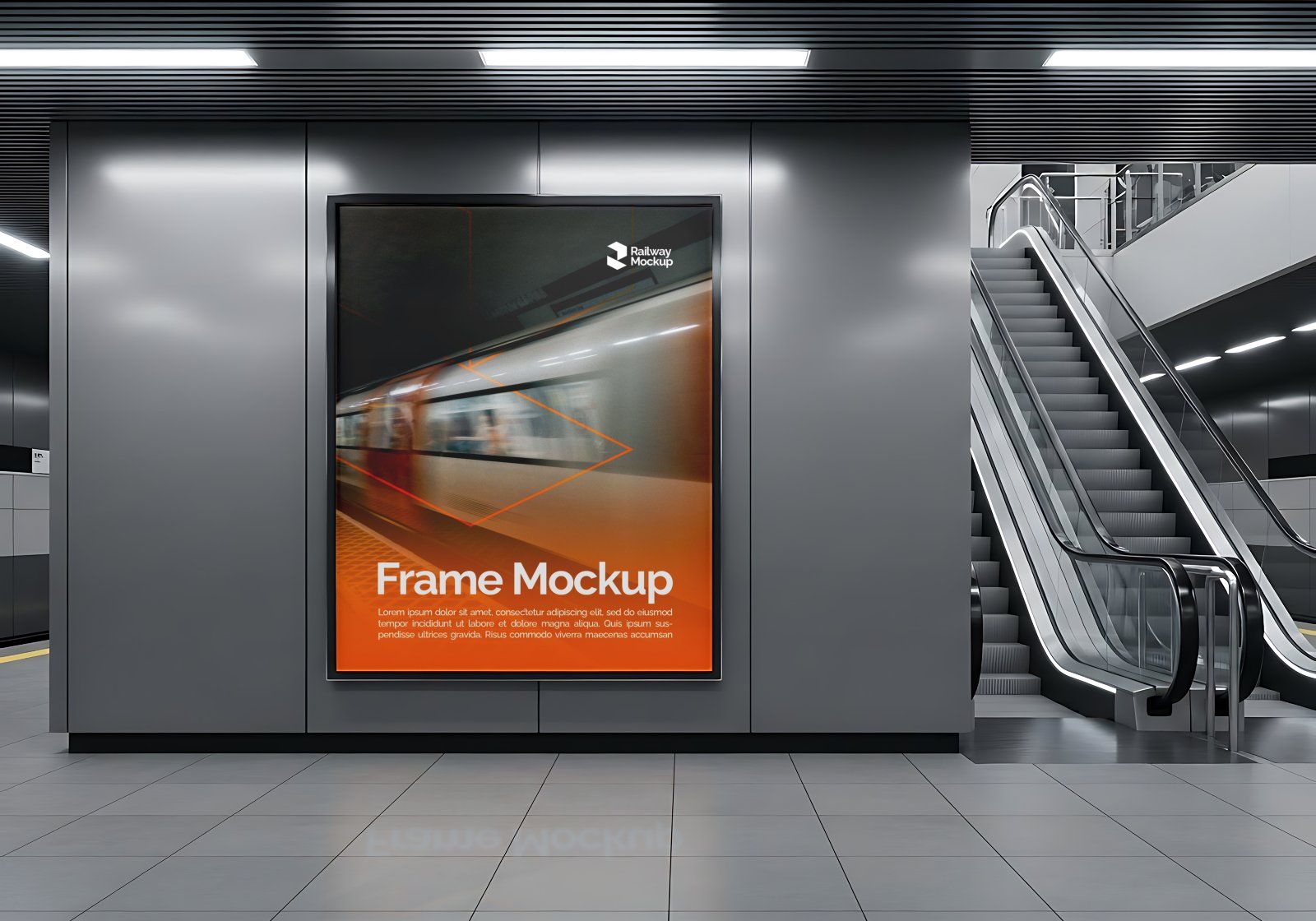 Premium Branding Electric Train Mockup