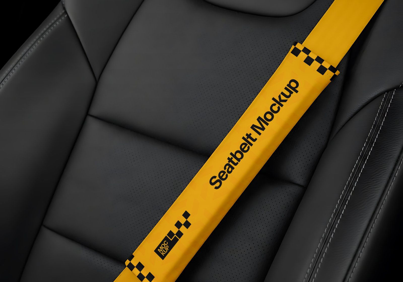 Premium Branding Yellow Taxi Mockup