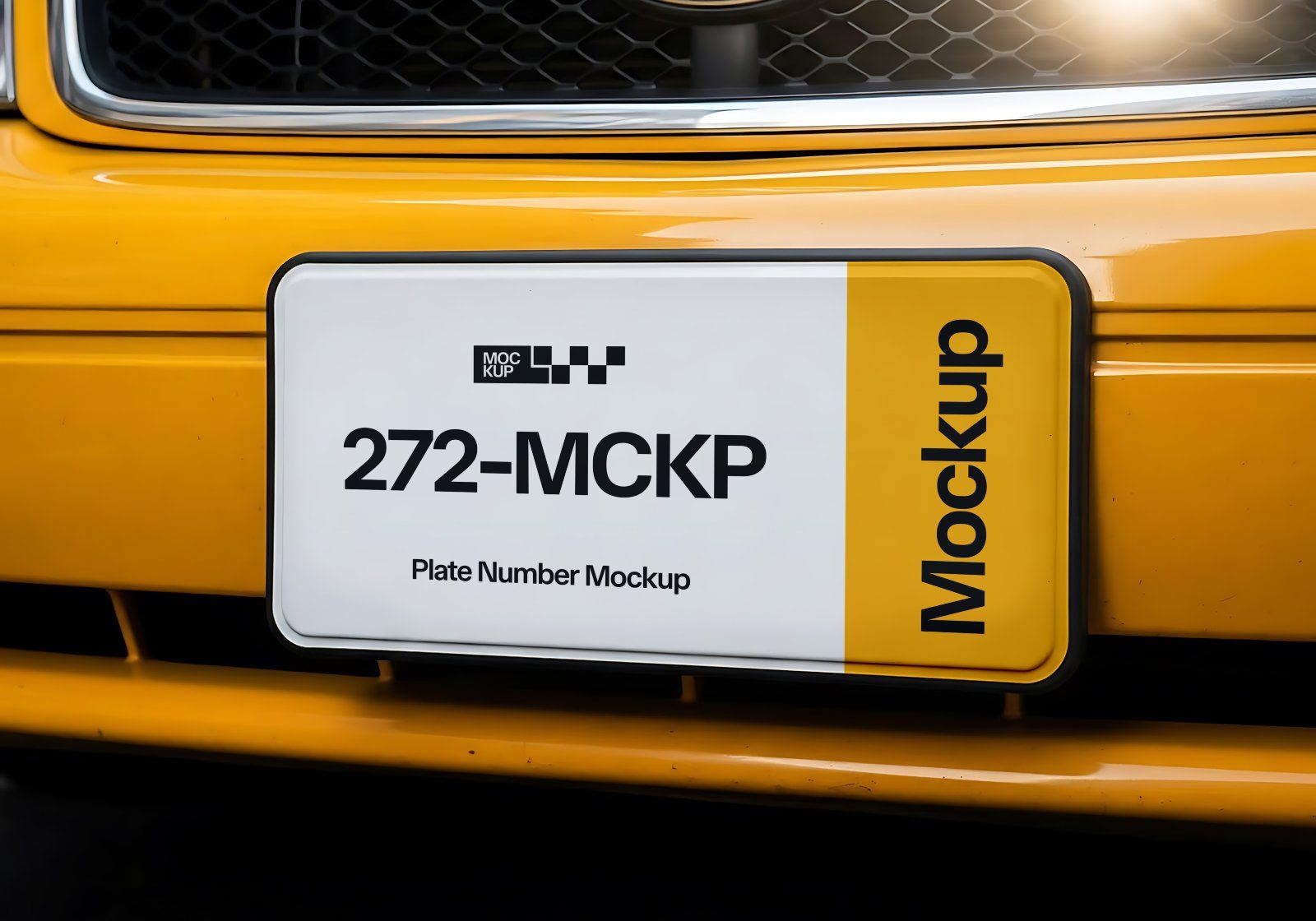 Premium Branding Yellow Taxi Mockup