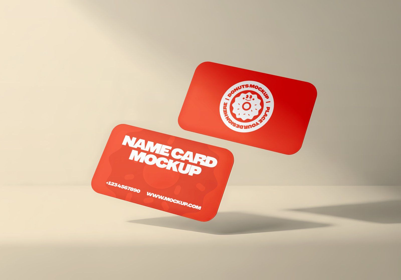 Premium Branding Orange Donut Store Mockup