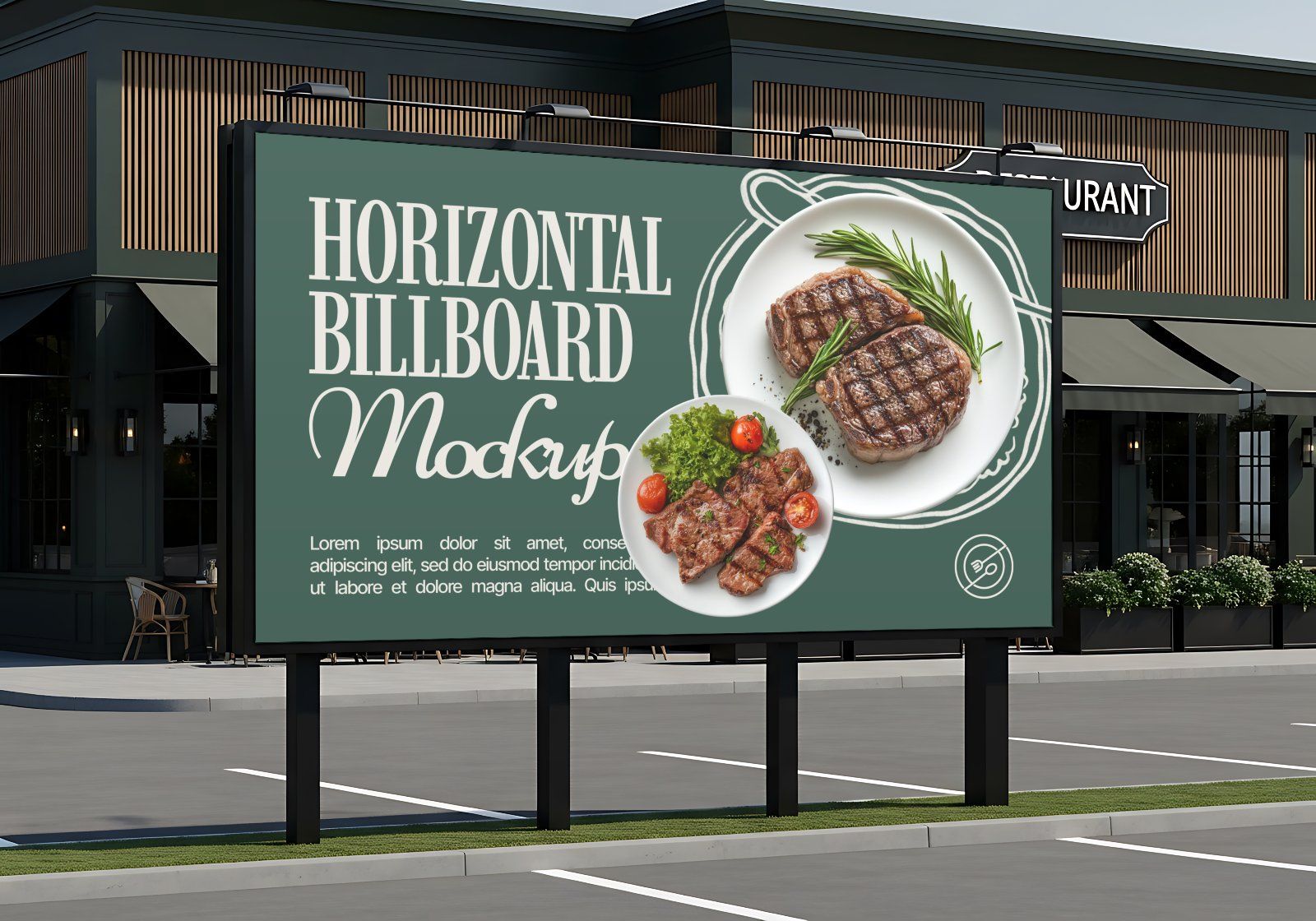 Premium Branding Steak Resto Mockup