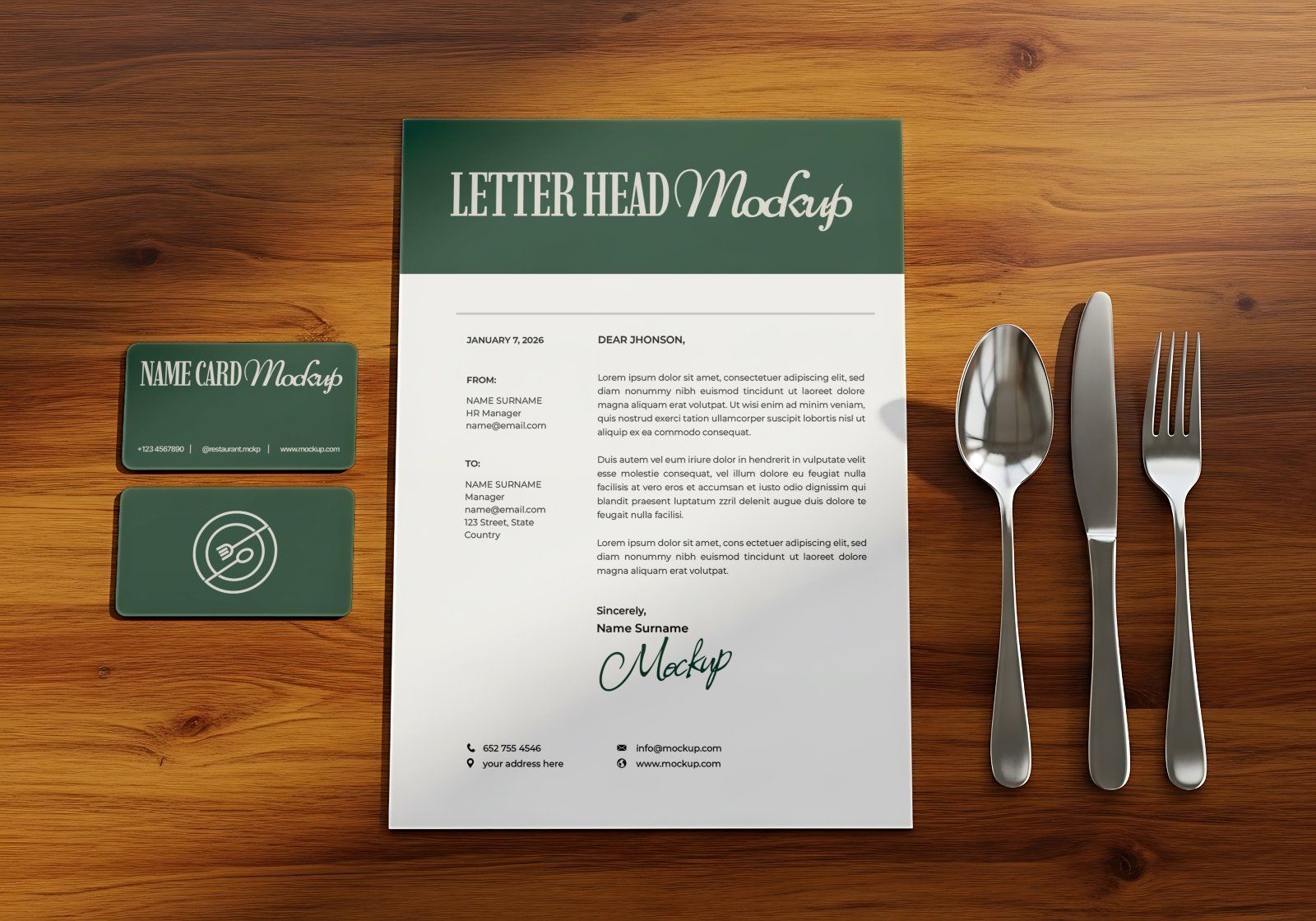 Premium Branding Steak Resto Mockup