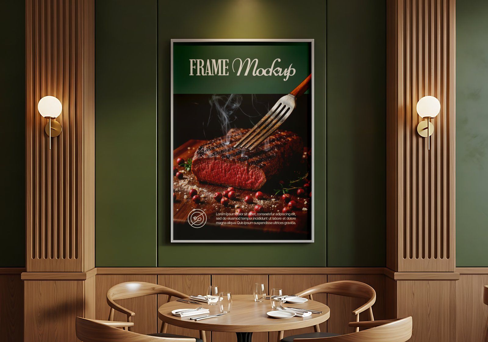 Premium Branding Steak Resto Mockup