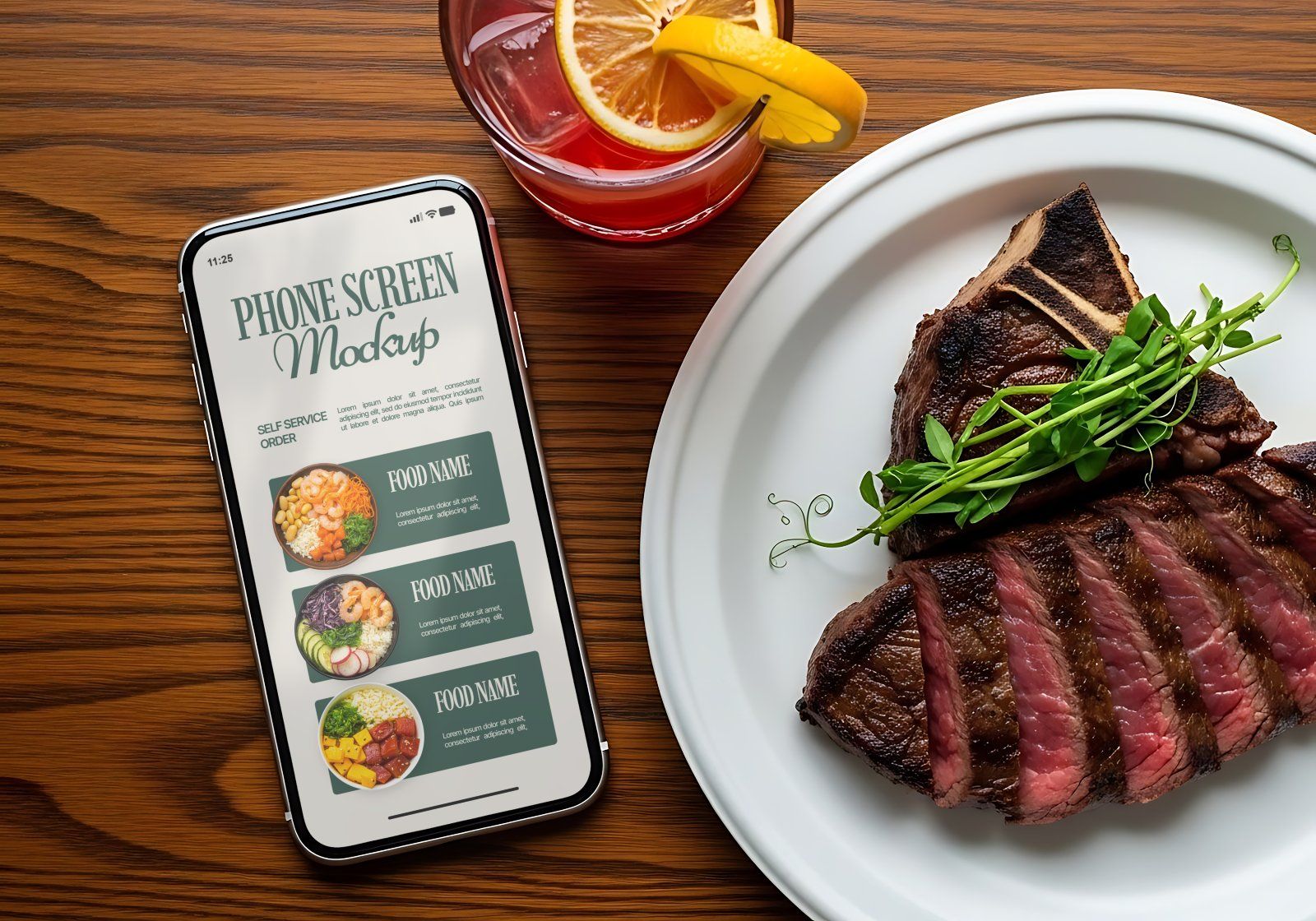 Premium Branding Steak Resto Mockup