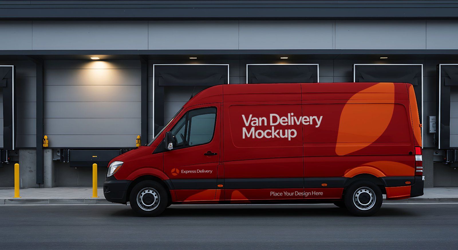 15 Cargo Delivery Mockups – PSD Van, Truck, Plane, Train & Container Branding Kit