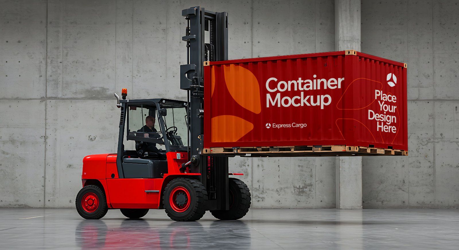 15 Cargo Delivery Mockups – PSD Van, Truck, Plane, Train & Container Branding Kit