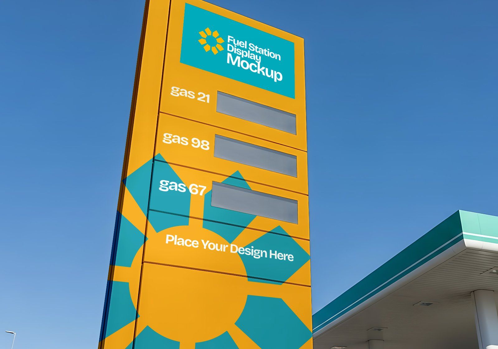 15 PSD Gas Station Branding Mockup Kit – Fuel Dispenser, Truck, Uniform, Billboard Design