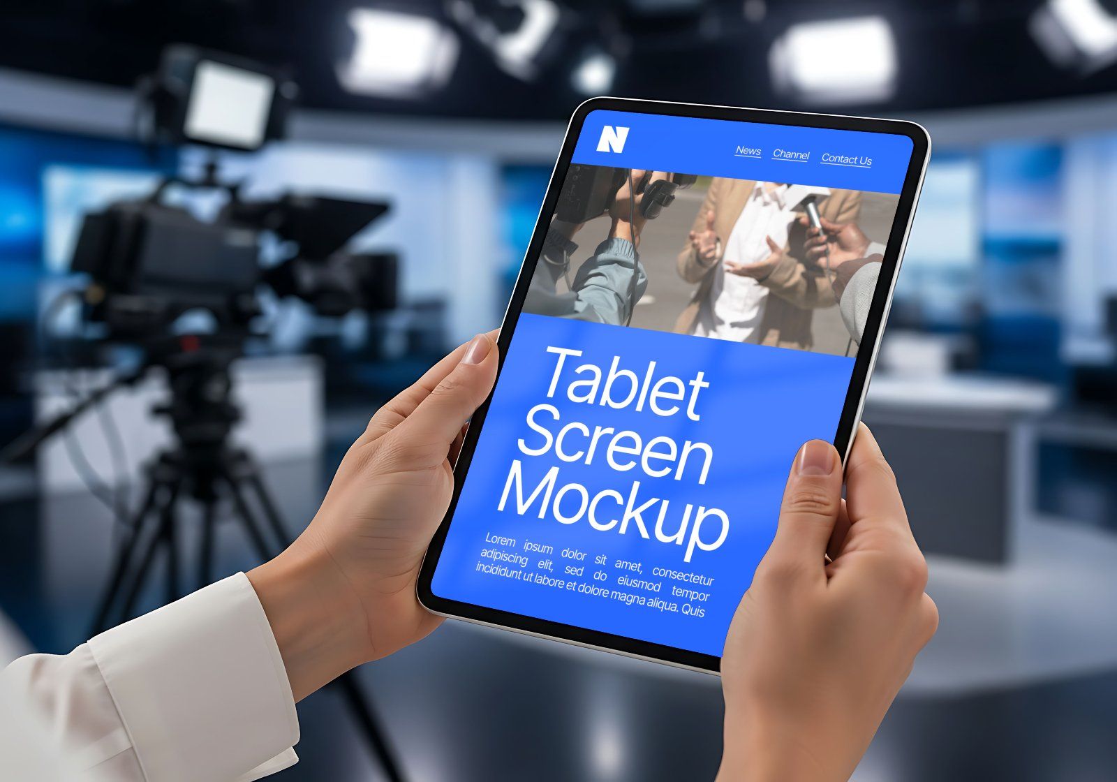 Premium Branding Office News Building Mockup