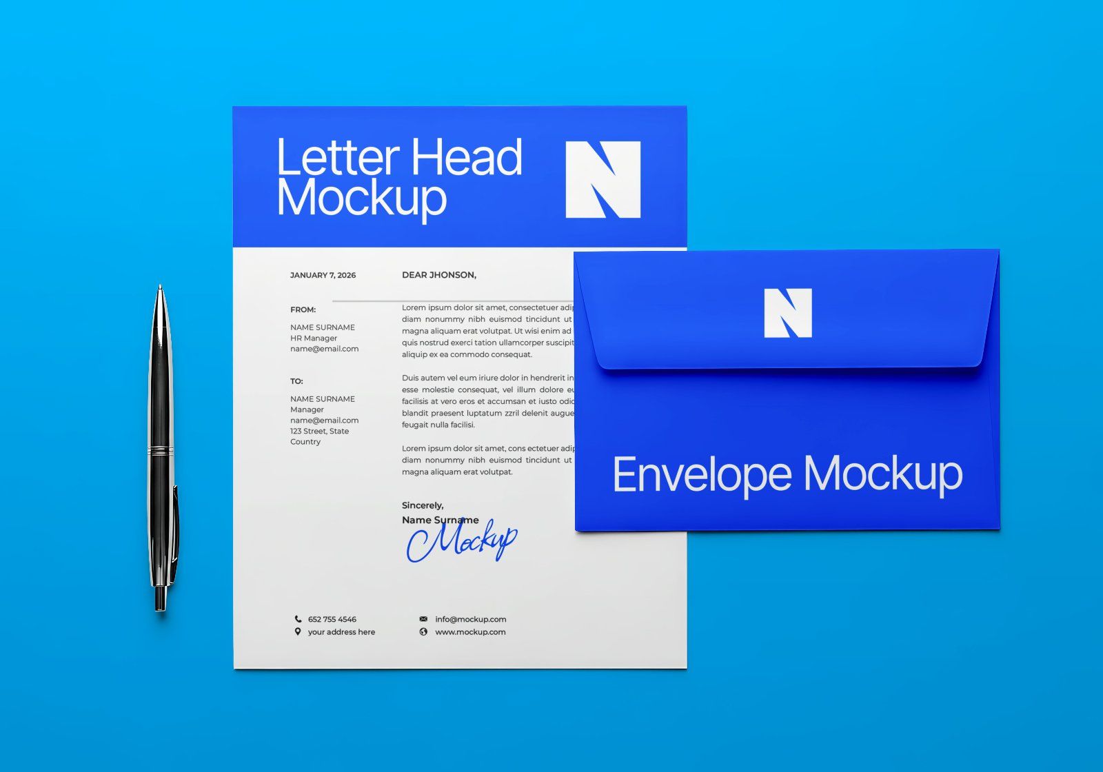 Premium Branding Office News Building Mockup