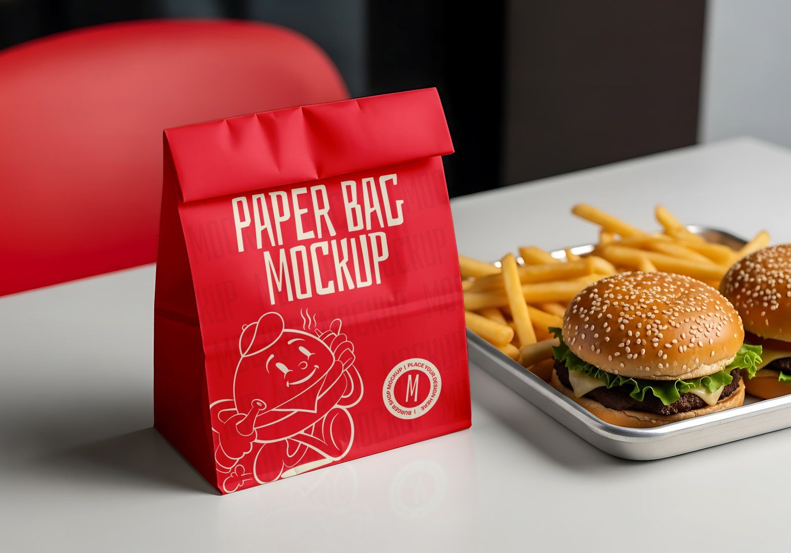 Premium Branding Burger Store Mockup