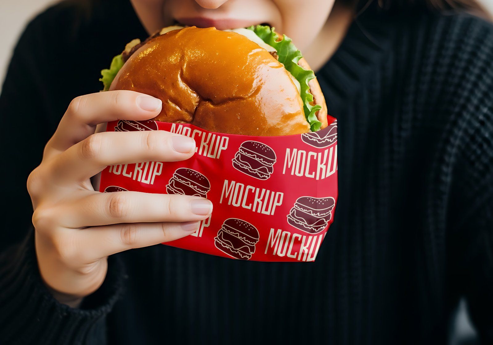 Premium Branding Burger Store Mockup
