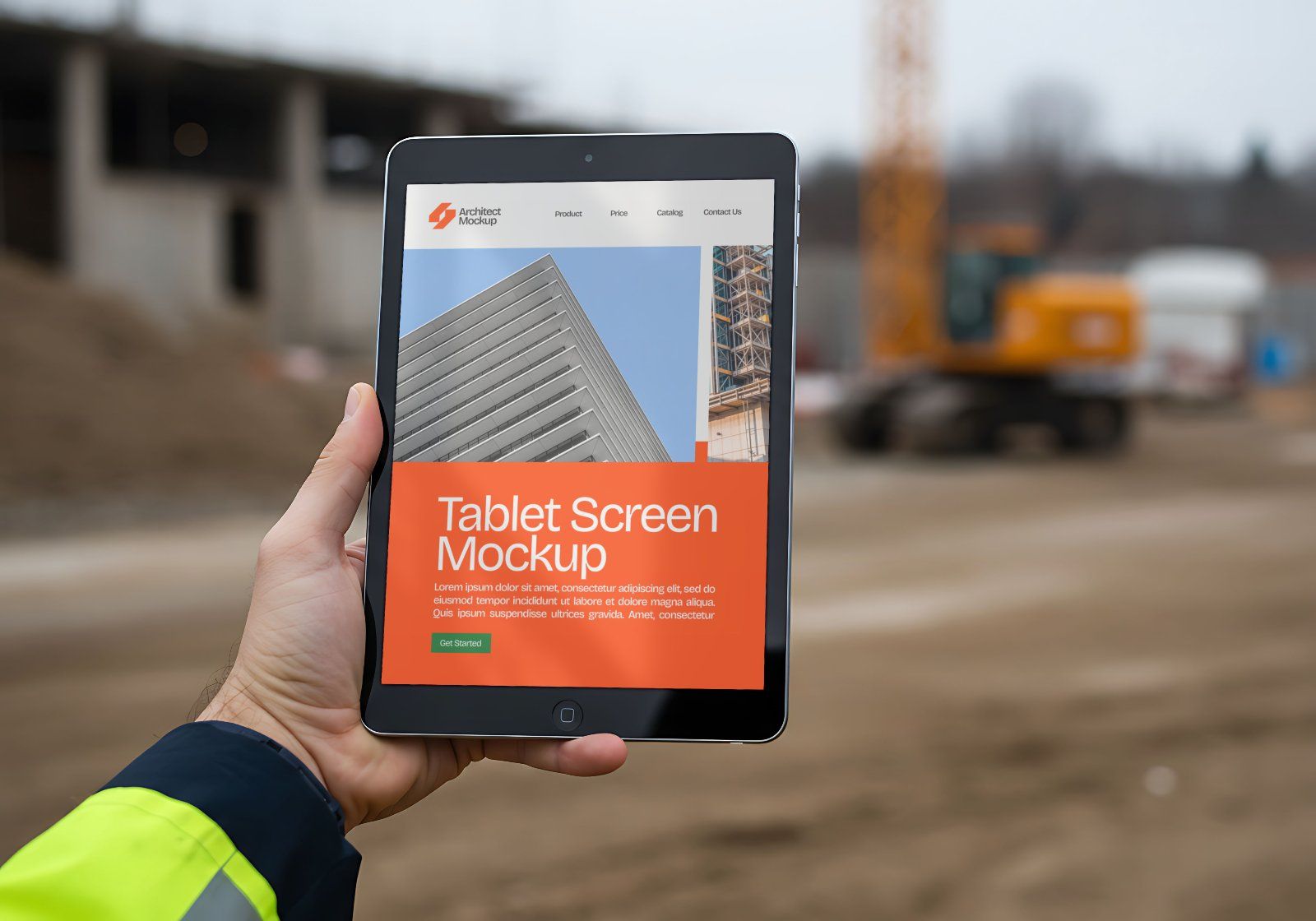 15 Contractor Branding Mockups – PSD Helmet, Sketch Paper, Banner, Uniform & Container Kit