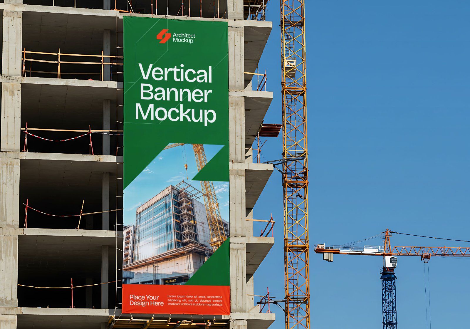 15 Contractor Branding Mockups – PSD Helmet, Sketch Paper, Banner, Uniform & Container Kit