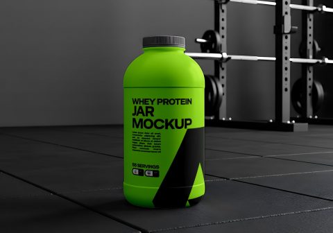 Gym Protein Jar Mockup