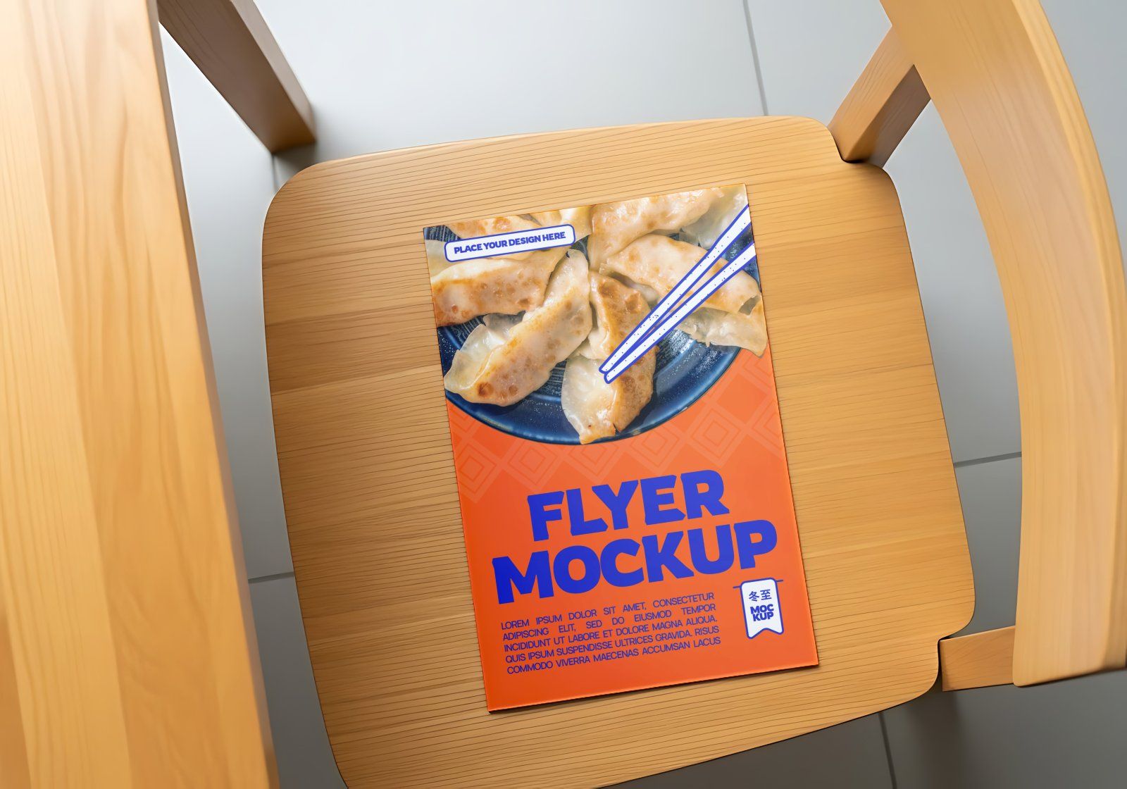 Premium Branding Red Korean Restaurant Mockup