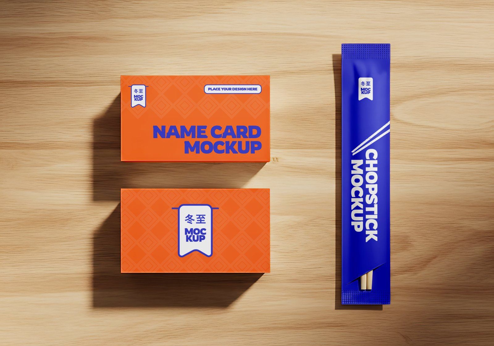 Premium Branding Red Korean Restaurant Mockup