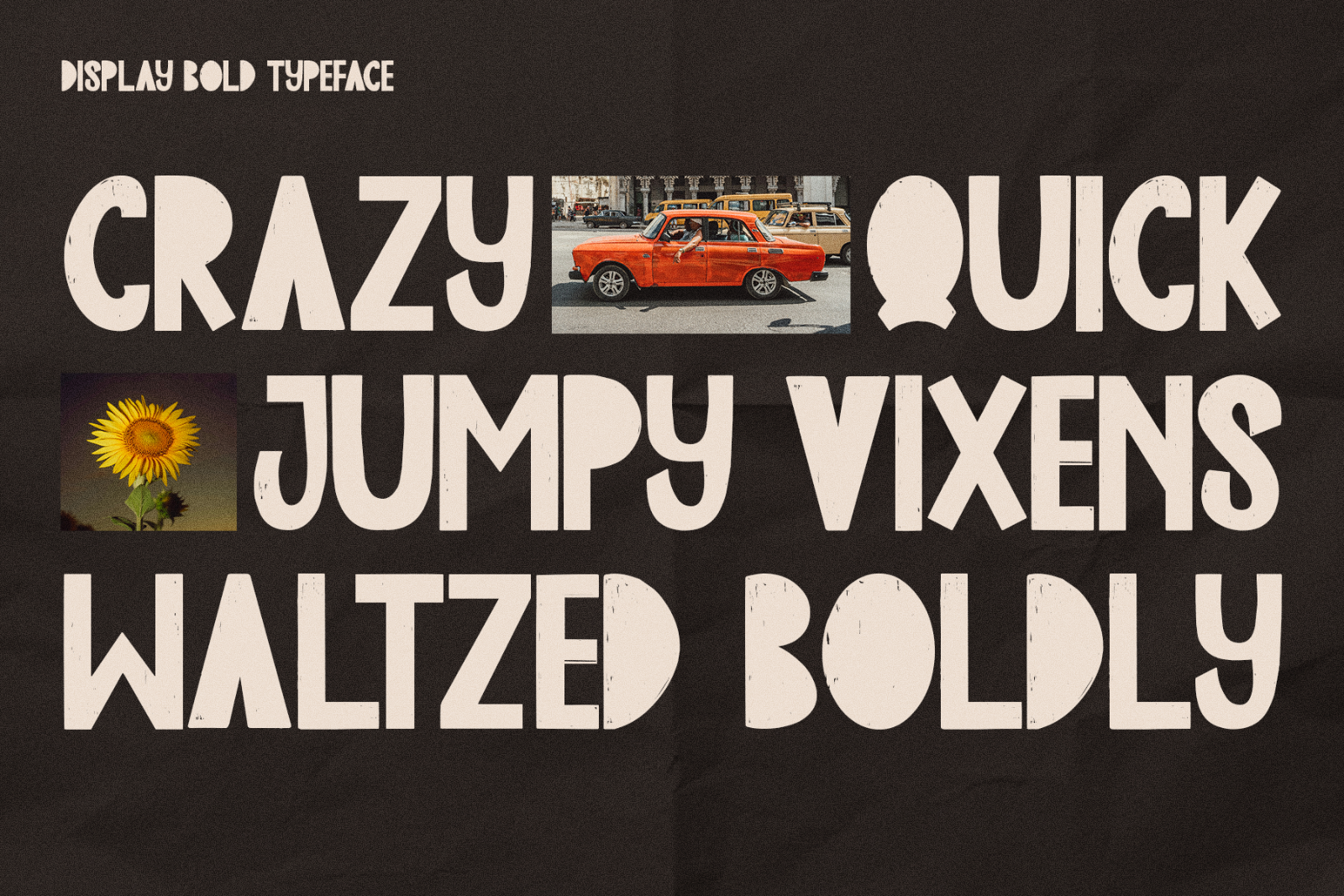 Edge Blocks - Textured Display Typeface