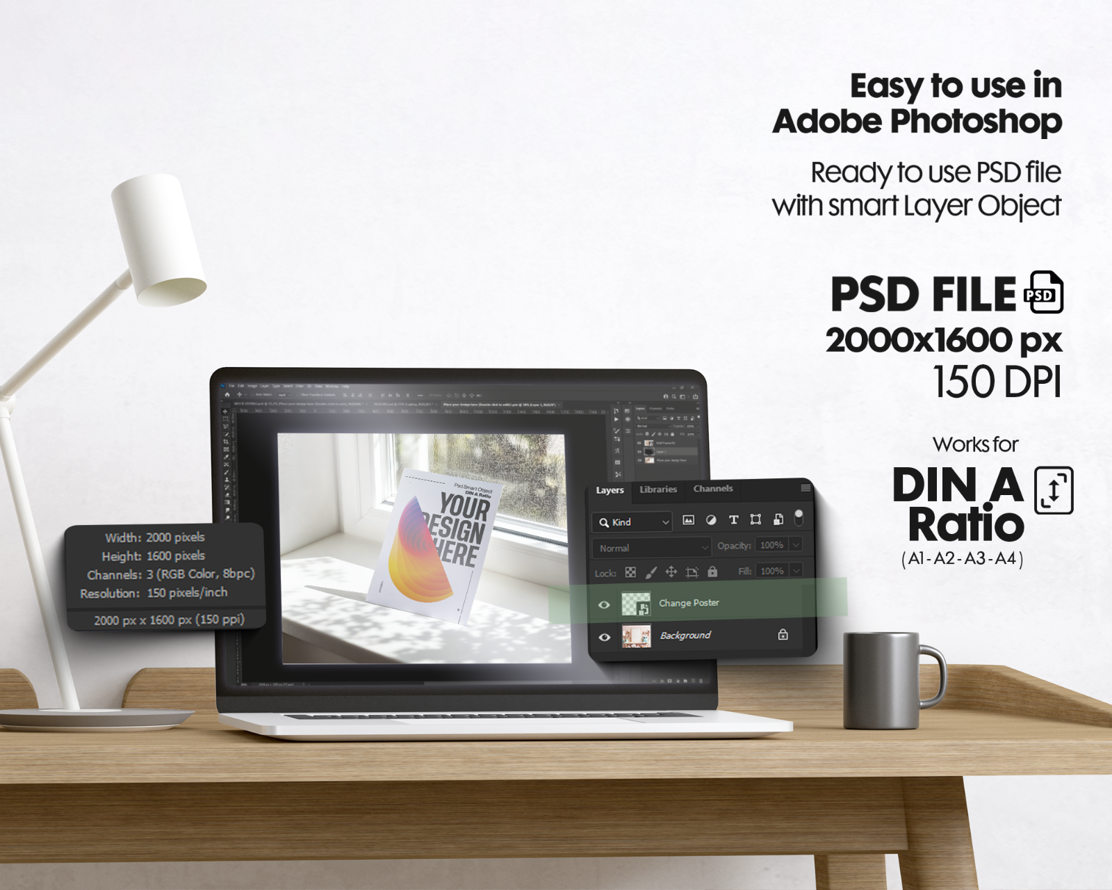 Poster Mockup Bundle: Din A Ratio PSD Template