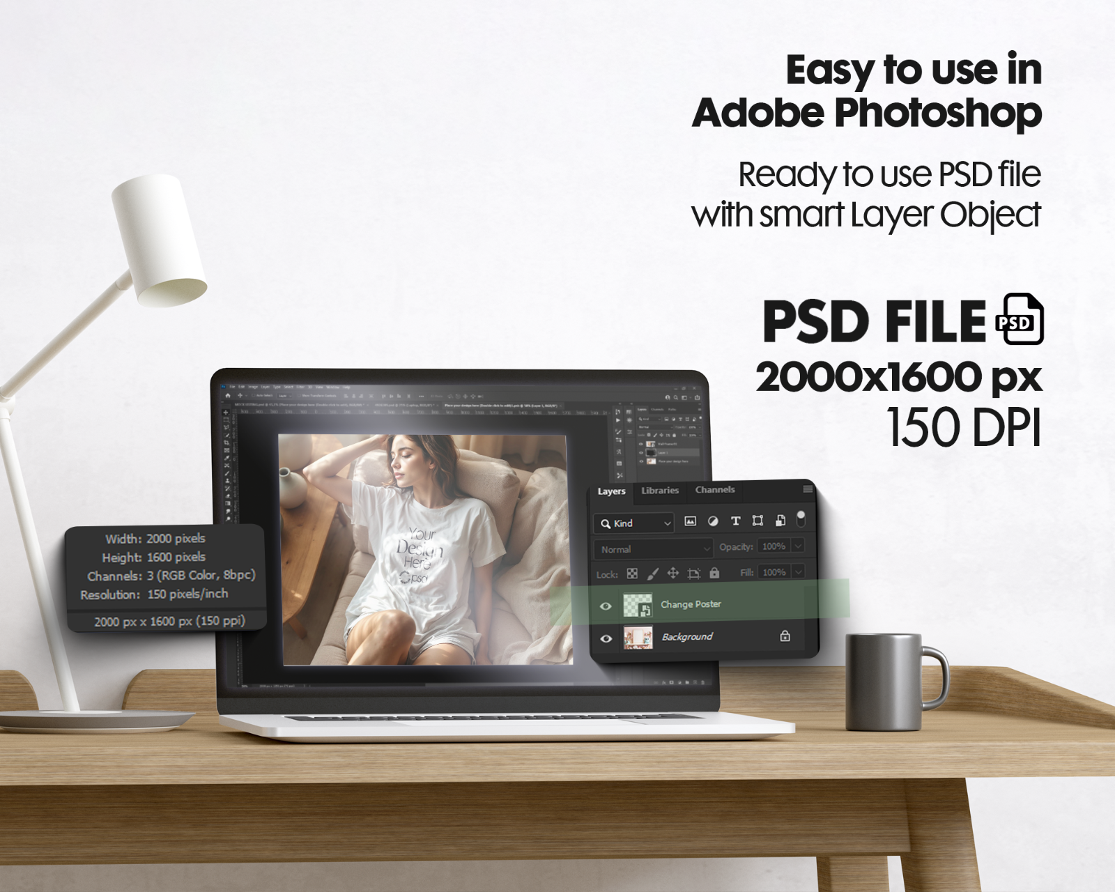 100 T-Shirt Mockup PSD Bundle – Gildan 64000 & Bella Canvas 3001 for Print on Demand