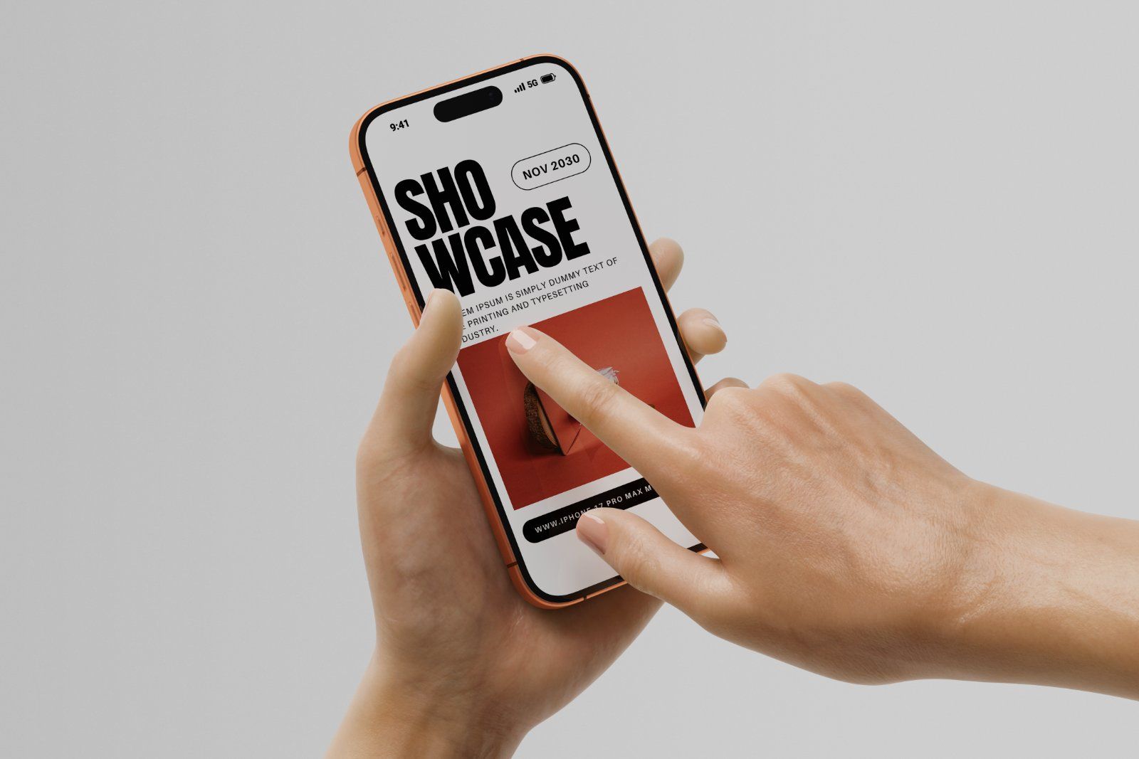 iPhone 17 Pro Mockup Holding